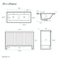 thumbnail image 2 of Arles 48 in. Natural Oak, Double Basin Bathroom Vanity With White Ceramic Sink Top, 2 of 8