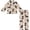 C4 Beige, variant on CONZONE Toddler Girls Pajama Set Long Sleeve Button Down Shirt and Pants Dog Print Soft Sleepwear 2 Piece Pjs Set Size 3-4 Years
