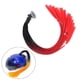 thumbnail image 2 of Trenzas de casco, cola de caballo, rampa de gradiente, cabello rizado, 55 cm, trenza de cola de caballo con rastas B-negro rojo, 2 of 8