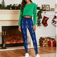 thumbnail image 4 of Gamivast Christmas Leggings for Women Soft Striped High Waisted Christmas Tree Pajama Pants Stretchy Tummy Control Ankle Length Workout Running Leggings Winter Fashion Outfits, 4 of 6