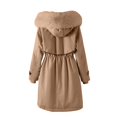 thumbnail image 3 of Parka Jacket Women Waterproof Lined Hooded Warm Winter Coat with Pockets for Daily Commute & Outdoor, 3 of 4