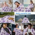 thumbnail image 5 of Purple Flower Cooling Blanket,Lightweight Breathable Summer Throw Blanket with Double Sided Cold Effect,Ombre Botanical Watercolor Floral Spring Picnic Blankets Bed Sheet for Hot Sleepers 30"x40", 5 of 8