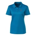 thumbnail image 2 of Women's Cutter & Buck  Aqua Tulsa Drillers Clique Spin Eco Performance Pique Women's Polo, 2 of 3