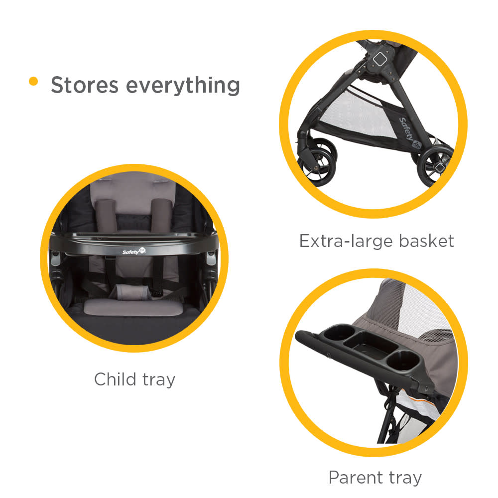 Safety 1ˢᵗ Smooth Ride Travel System Stroller and Infant Car Seat, Skyfall - image 3 of 22