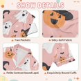 thumbnail image 4 of FORMRS Niños Short Sleeve Top and Pants Pajama Set Unisex Satin 2-Piece Sleepwear, Sizes 7-8Y, Pastel Pink Halloween, 4 of 8