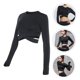 thumbnail image 5 of WASHWEPE 1Ud Yoga Tops Manga Larga Negro Para Mujer Deportiva Ajustada Y Transpirable, 5 of 8