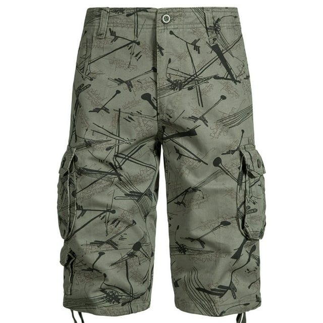 Quick Dry Pants Men Mens Directional Sign Work Shorts Mid-Waist Multi-Pocket Five-Piece Pants Casual Shorts Pants Swim Trunks Men Short Quick Dry Shorts Men Lightweight Work Pants for Men