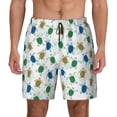 thumbnail image 2 of Picia Cute Turtle pattern Mens Swim Trunks with Compression Liner Stretch Beach Shorts Quick Dry with Zipper Pockets No-Chafing Board Shorts-XX-Large, 2 of 9