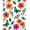 Orange, Pattern 4, variant on ODIKA 4x6 Machine Washable Non-Slip Area Rug, Vibrant Garden Latch Hook Needlework DIY Project High Traffic Rug, Red, 640464