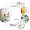 thumbnail image 5 of Small Stall Shower Curtain 48x72 Inch Narrow Half Size Sunflower Bath Curtains Bathroom Decor Yellow Purple Summer Botanical Rustic Waterproof Fabric Shower Curtain Set with Hooks 48 Inch, 5 of 6
