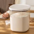 thumbnail image 3 of Airtight Rice Container 20 Lbs, Clear PET Plastic Food Storage Container Bin For Flour Sugar, Dry Food Holder with Easy Locking Lid for Kitchen Pantry Organization and Storage, 3 of 14