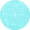 thumbnail image 1 of Ahgly Company Indoor Round Persian Light Blue Traditional Area Rugs, 6' Round, 1 of 4