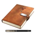 thumbnail image 1 of Cuaderno Libreta A5 Notebook Regalo 360 Páginas Pluma Negro Color Marron, 1 of 2