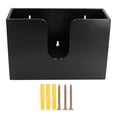 thumbnail image 2 of Multifold Tissue Holder, Black Bamboo Paper Towel Dispenser Durable Wall Mounted Excellent With Screw For Kitchen, 2 of 8