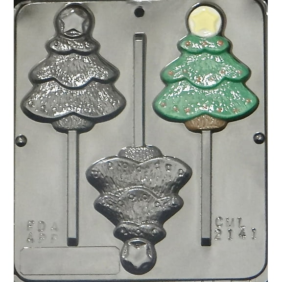 2141 Christmas Tree with Star Chocolate Candy Mold