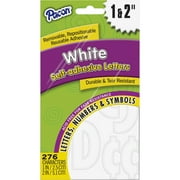 Angle View: Pacon Reusable Self-Adhesive Letters, White, 1 Pack (Quantity)