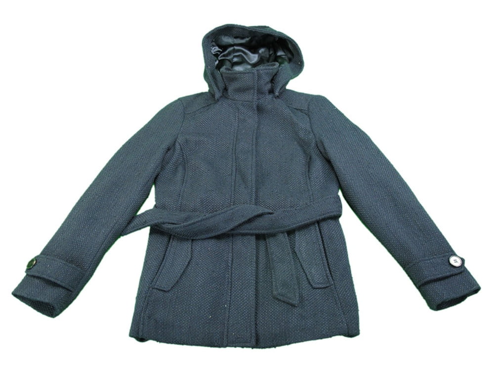 Zip Hooded Peacoat Jacket Navy, Womens Hooded Peacoat Small Sizes
