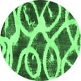 thumbnail image 1 of Ahgly Company Indoor Round Abstract Emerald Green Modern Area Rugs, 8' Round, 1 of 4