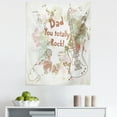 thumbnail image 1 of Father's Day Tapestry, Dad You Totally Rock Lettering on Splashes with Guitar and Mic, Fabric Wall Hanging Decor for Bedroom Living Room Dorm, 5 Sizes, Eggshell and Multicolor, by Ambesonne, 1 of 1