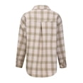 thumbnail image 7 of Meichang Shacket for Womens Loose Fit Lapel Collar Jacket Button Down Long Sleeves Vintage Shacket Jacket Drop Shoulder Outwear, 7 of 7