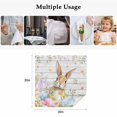 thumbnail image 5 of Easter Cloth Napkins, Rustic Spring Bunny Eggs Botanical Grey Wooden Washable and Reusable Dinner Napkins Set of 4, Table Napkin for Kitchen Party Birthday Wedding Hotel Housewarming 20"x20", 5 of 9