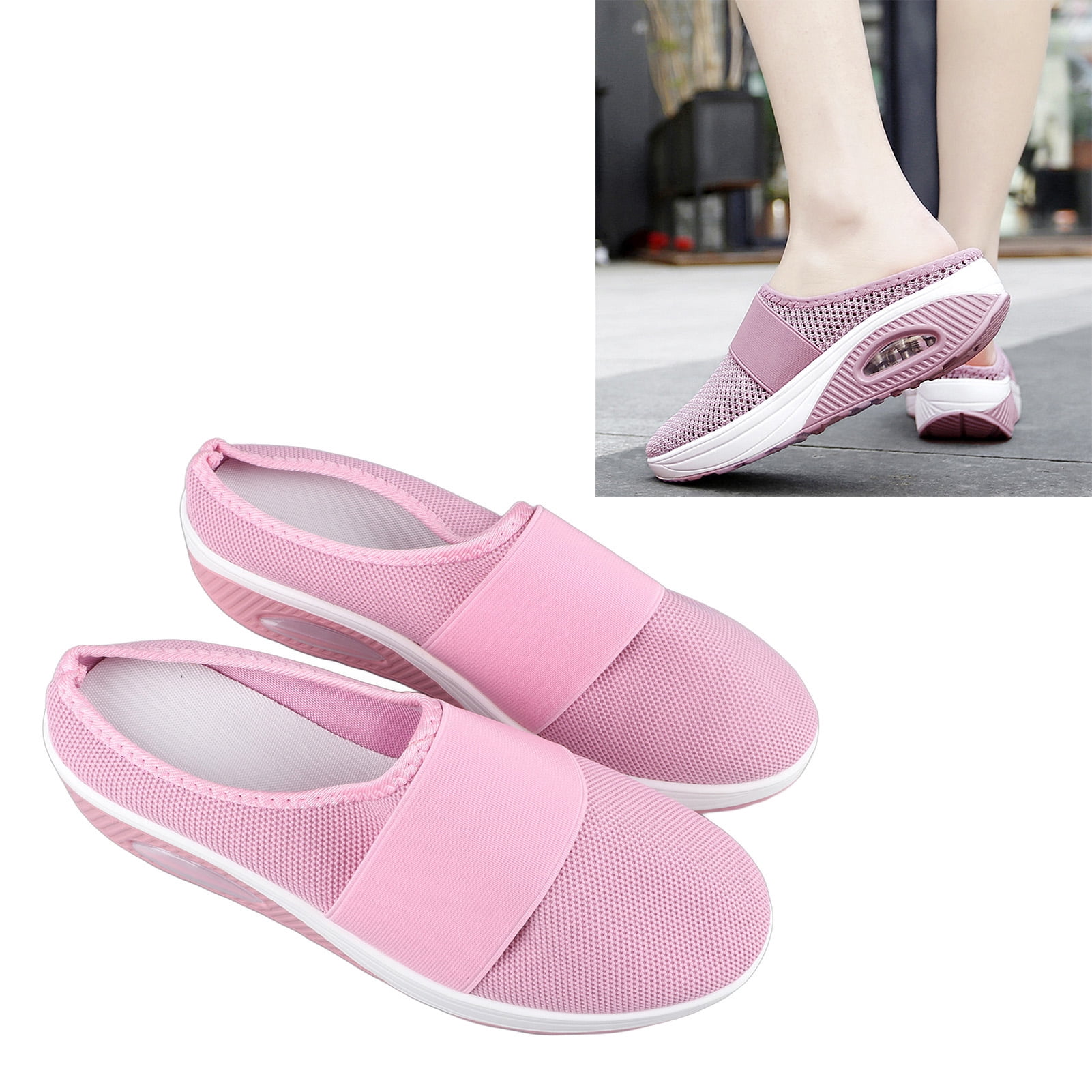 Zapatillas Ortopédicas Para Mujer Transpirables Y Sin Cordones - Ligeras, Con Soporte De Arco, Ideales Para Caminar En Verano