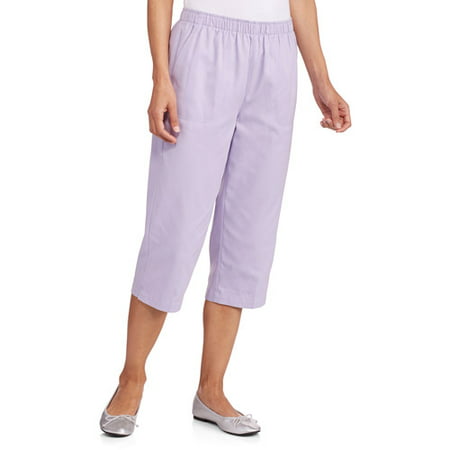 White Stag Women's Woven Pull-On Capri Pants - Walmart.com