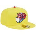 thumbnail image 3 of Men's New Era Yellow Jacksonville Jumbo Shrimp Theme Nights Captain Crustacean  59FIFTY Fitted Hat, 3 of 6