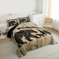 thumbnail image 4 of Homewish Wild Bear Silhouette Bedding Comforter Set,Jungle Animal Twin Comforter Sets,Beige Brown Bedding Set For Boys Kids,Luxury Bedroom Decor Reversible,2 Pieces, 4 of 9