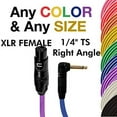 thumbnail image 6 of Unbalanced XLR Cable Female to Right Angle 1/4" TS - 50 Feet Black - Pro 3-Pin Microphone Connector for Powered Speakers, Audio Interface or Mixer for Live Performance & Recording, 6 of 7