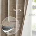 thumbnail image 2 of Top Finel Grommet Top Blackout Curtains, Dark Flax, 52" x 90", 2 Panels, 2 of 16