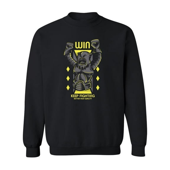 Win Fight.  Sweatshirt Men -Image by Shutterstock, Male 5X-Large