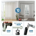 thumbnail image 7 of Urbanest Single Curtain Rod with 16 Clip Rings & Decorative Ball Finials – Classic Metal Window Drapery Rod Set, Heavy-Duty & Adjustable, 5/8" Diameter, 48" to 84", Antique Silver/Pewter, 7 of 7