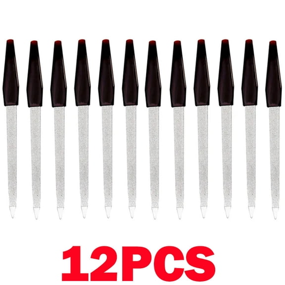 12/24/60x Metal Nail File 6 inch Stainless Steel Nail Files For Fingernails USA