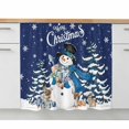 thumbnail image 2 of Navy Blue Christmas Sink Skirt 11"Wx13"L,Dustproof Under Sink Curtain with Self Adhesive Tape,Snowman Xmas Snowflake Gifts Winter Cabinet Curtain Cover for Bathroom Vanity,Kitchen Storage Shelf, 2 of 9