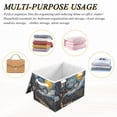thumbnail image 6 of Yayeee Collapsible Cube Storage Bin with Lid Fabric Closet Decorative Basket with Handles, Swirling Starry Sky, 6 of 7