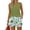 Green, variant on Sunset Palm Print Co-ord Set for Women, Sleeveless Scoop Neck Cami Top & Elastic Waist Shorts with Pockets - Summer Beach Vacation Loungewear Pink XL