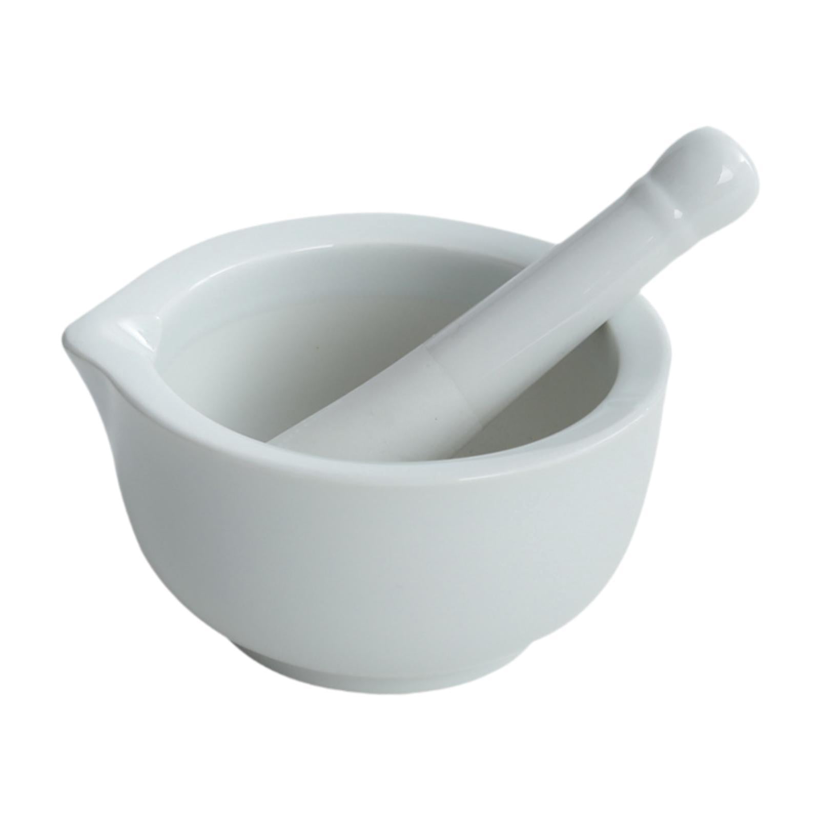 Fiocias Ceramic Grinding Bowl Easy Clean Kitchen Utensils Practical Baby Food Supplement White