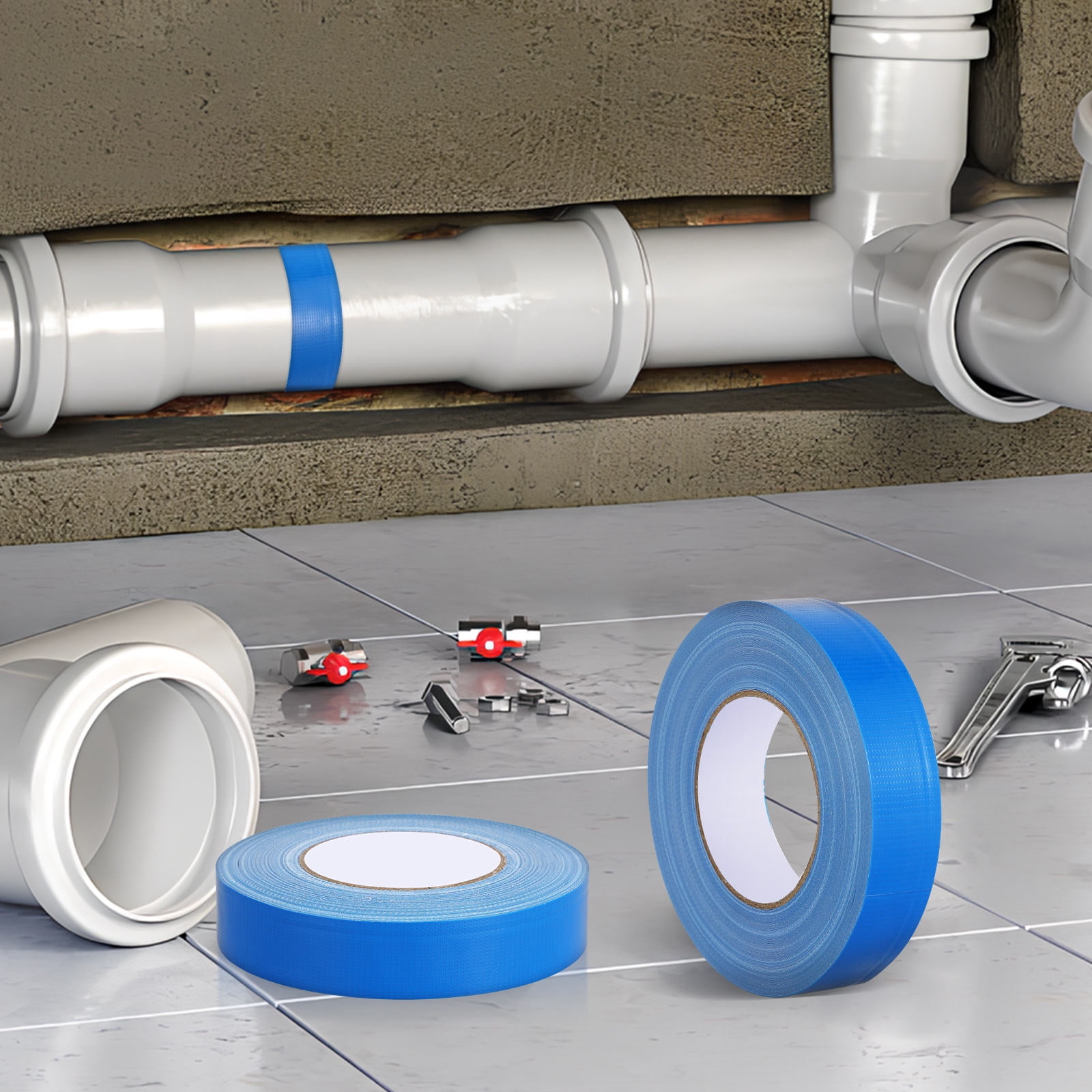 OUNONA OUNONA 4 Rolls Heavy Duty Duct Tape Waterproof Seam Fixing Colored Outdoor Repair Stage Sealing Carpet Tape 50m