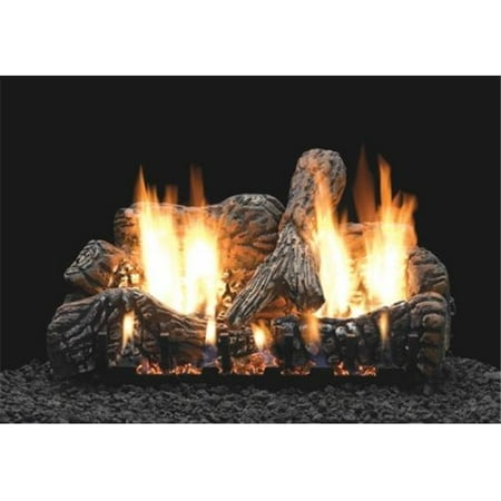

24 in. Ceramic Fiber Fireplace Log Set Charred Oak - 4 Piece