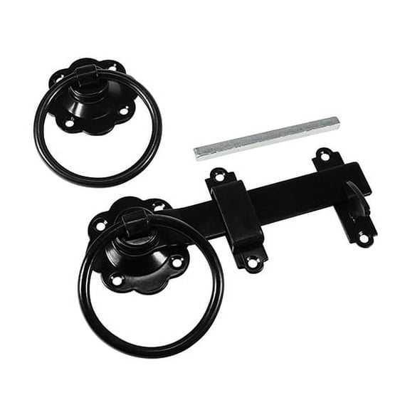 Timco - Ring Gate Latch - Plain - Black (Size 6" - 1 Each)