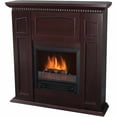 DECOR FLAME Electric Fireplace with 36" Mantle and Storage, Chestnut