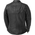 thumbnail image 2 of First Mfg Co - Jada - Women's Motorcycle Biker Riding Black Leather Jacket - Extra Large - Belted Gussets Padded Arm Reflective Piping Vented, 2 of 5
