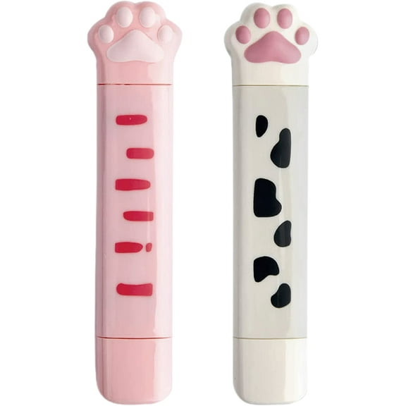 OUNONA 2-Pack Double-Sided Cat Paw Adhesive Tape Set, Cute Craft and Decoration Tape for Projects and Home Use