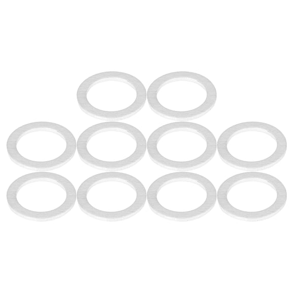 10pcs Durable M14 Silver Tone Oil Drain Plug Gaskets Replacement for Hyundai 21513-23001