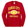 thumbnail image 2 of City of Kansas City KC American Football Fantasy Fan Sports Mens Long Sleeve Shirt, Red, 2XL, 2 of 3