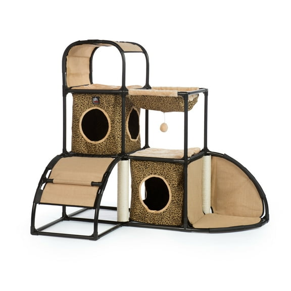 Prevue Pet Products Catville Townhome - Leopard Print Deco Style 7235