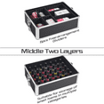 thumbnail image 7 of Alden Design 5-in-1 Aluminum Makeup Train Case with Wheels, Black, 7 of 7