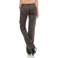 thumbnail image 2 of Womens Hipster Cargo Multi Pocket Combat Trousers Leisure Army Casual Pants with Designs, 2 of 3