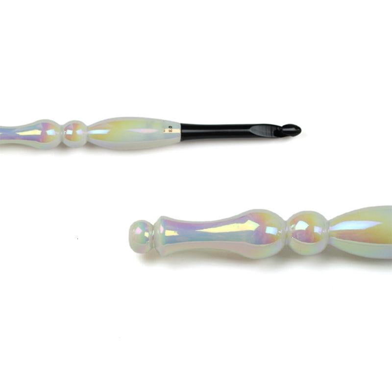 ANXPTIME 10Pcs Aluminium Crochet Hook with Ergonomic Acrylic Grip for Knitting Craft